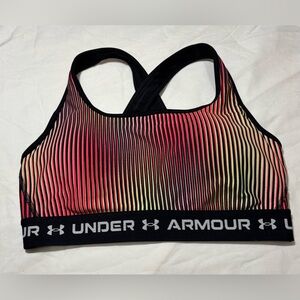 Under Armour Striped Neon Sports Bra